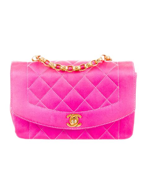 chanel satin diana bag